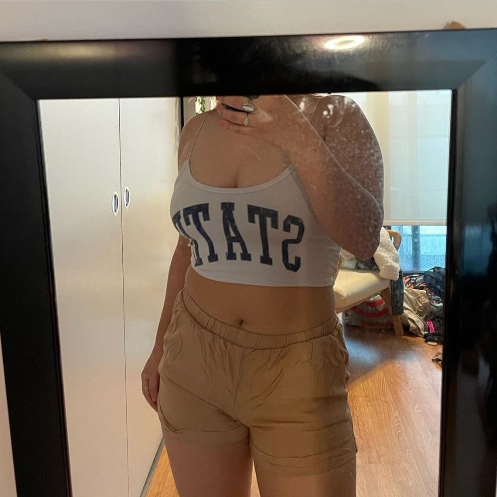 Forever21 Tan Silk/Cotton Shorts